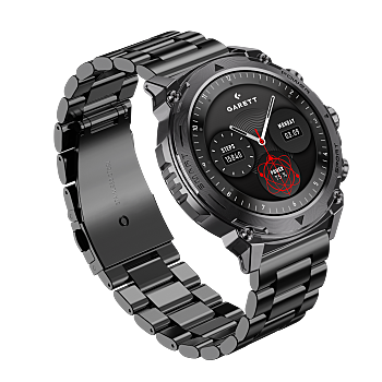 GARETT Smartwatch Atom black steel chytré hodinky (Chytré hodinky) - Digitální