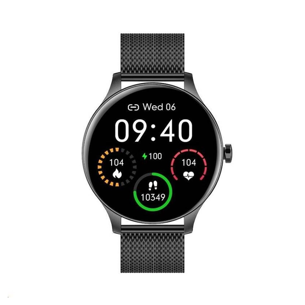 Levně GARETT ELECTRONICS Smartwatch Classy černá ocel chytré hodinky