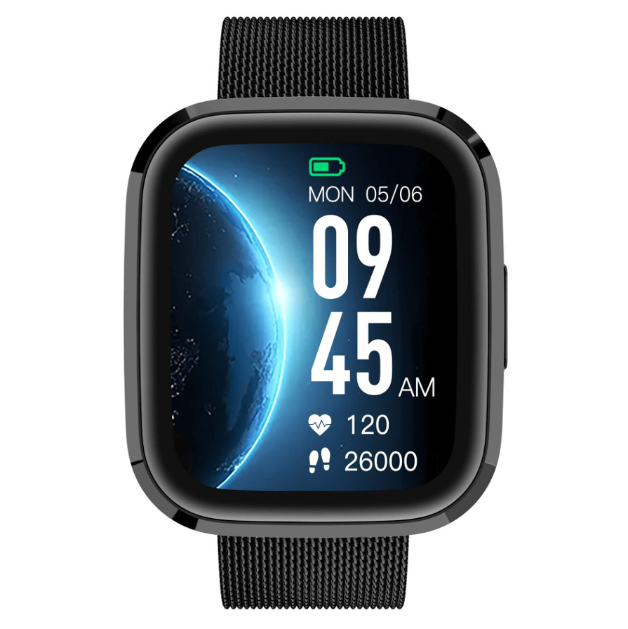 E-shop GARETT Smartwatch GRC STYLE Black steel Chytré hodinky