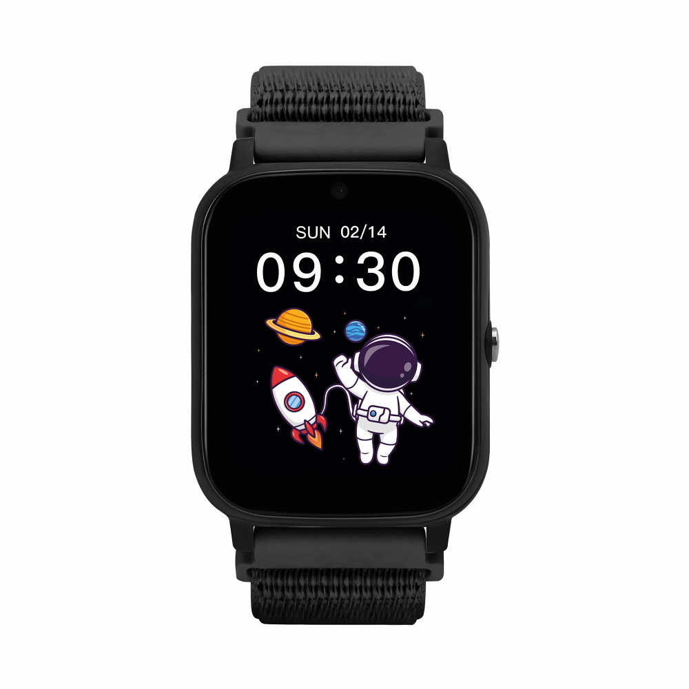 Levně GARETT Smartwatch Kids Tech 4G Black velcro Chytré hodinky