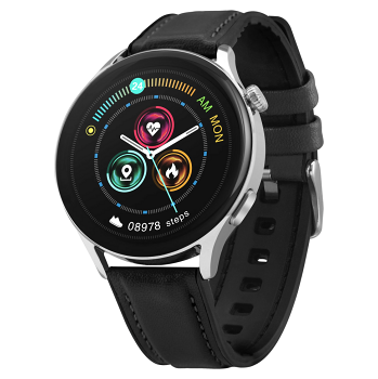 GARETT ELECTRONICS Smartwatch Men Elegance RT černá kůže chytré hodinky (Chytré hodinky)
