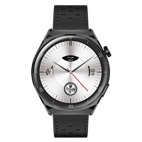 GARETT Smartwatch V12 Black leather Chytré hodinky