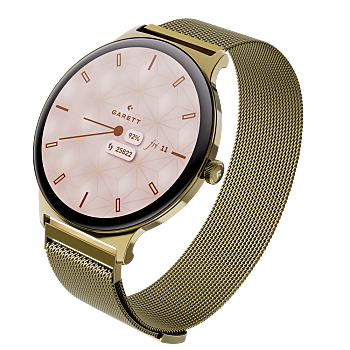 GARETT Smartwatch Verona 2 zlatá gold mesh steel chytré hodinky (Chytré hodinky) - Digitální