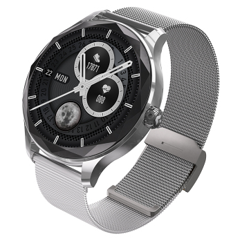 GARETT Smartwatch Viva ocelově stříbrná chytré hodinky (Chytré hodinky) - Dobíjecí, Bluetooth