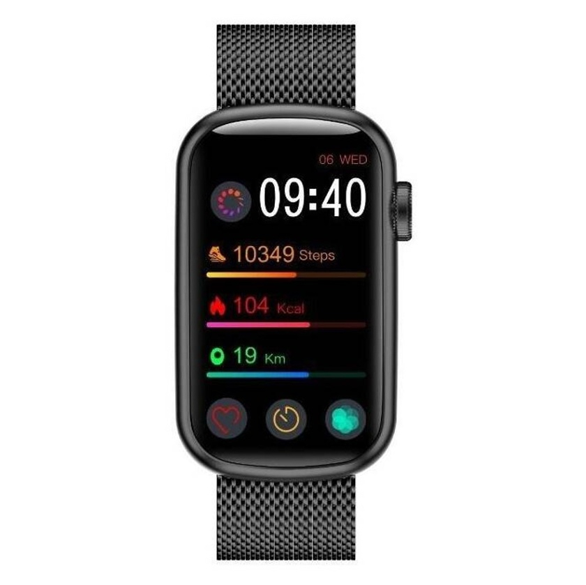 E-shop GARETT ELECTRONICS Smartwatch Wave RT černá ocel chytré hodinky