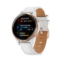 GARMIN GPS Venu 2S Rose Gold/White Leather Band sportovní hodinky