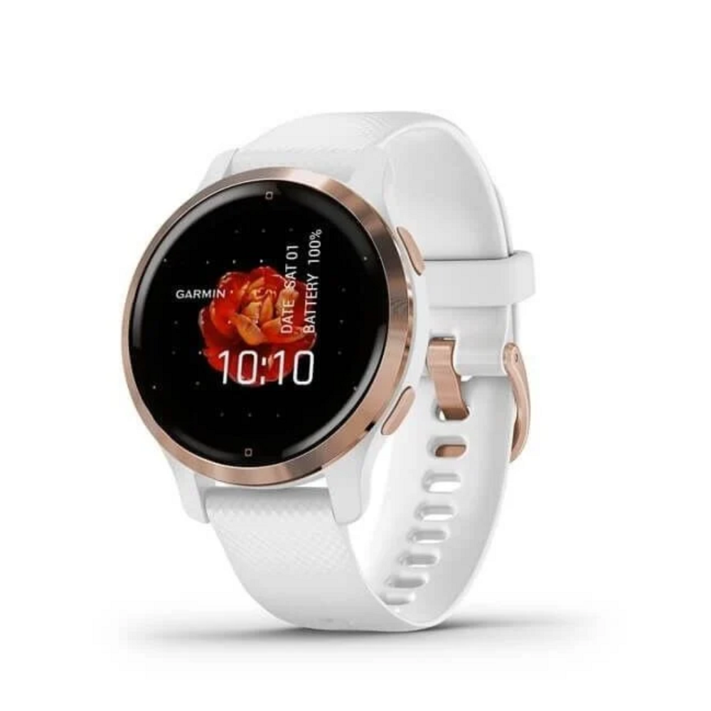 E-shop GARMIN GPS Venu 2S Rose Gold/White Band sportovní hodinky