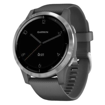 GARMIN Vívoactive 4 Silver/Gray Band chytré hodinky