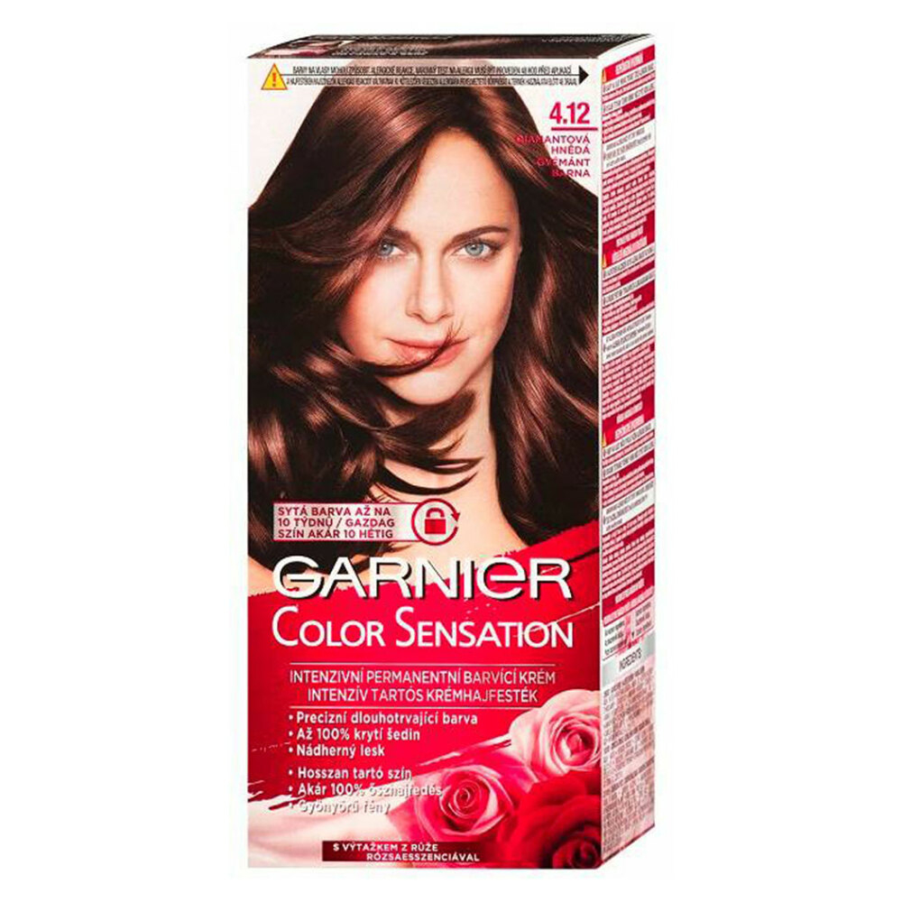 Levně GARNIER Color Sensation Barva na vlasy 4.12 Diamantová hnědá