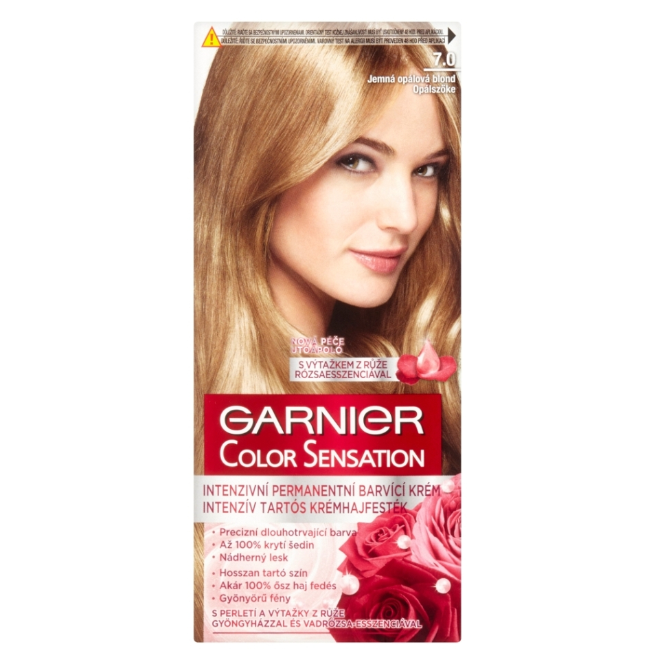 Краски 7.0 отзывы. Краска для волос Garnier Color Sensation. Краска гарньер сенсейшен. Garnier Color Sensation 7.0. Краска блонд Garnier Color Sensation.