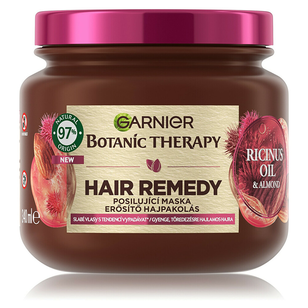 E-shop GARNIER Botanic Therapy Maska pro slabé vlasy s tendencí vypadávat kvůli lámavosti Ricinus Oil Almond 340 ml