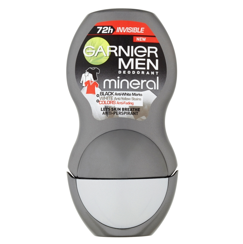 Levně GARNIER Men Mineral Invisible antiperspirant Roll-on 50 ml