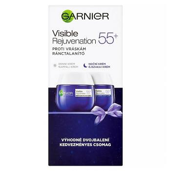 GARNIER Visible Rejuvenation 55+ Denní a noční krém proti vráskám 2x50 ml