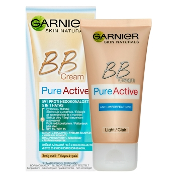GARNIER Skin Naturals BB Cream Pure Active 5v1 proti nedokonalostem Světlý odstín 50 ml