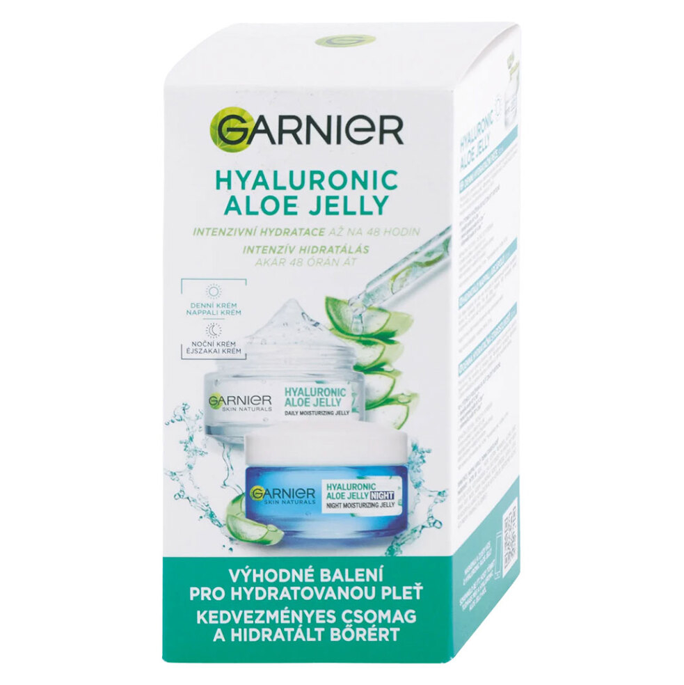 Levně GARNIER Skin Naturals Hyaluronic Aloe Denní pleťový gel 50 ml + Noční pleťový gel 50 ml