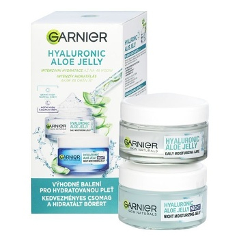 GARNIER Skin Naturals Hyaluronic Aloe Denní pleťový gel 50 ml + Noční pleťový gel 50 ml (Denní krémy) - Zklidňující, Zpevňující