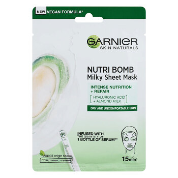 GARNIER Skin Naturals Nutri Bomb Textilní maska s mandlovým mlékem 28 g