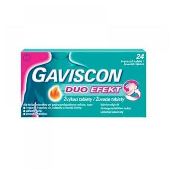 GAVISCON Duo Efekt 24 žvýkacích tablet