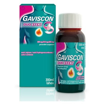 GAVISCON Duo efekt 500mg/213mg/325mg suspenze 300 ml