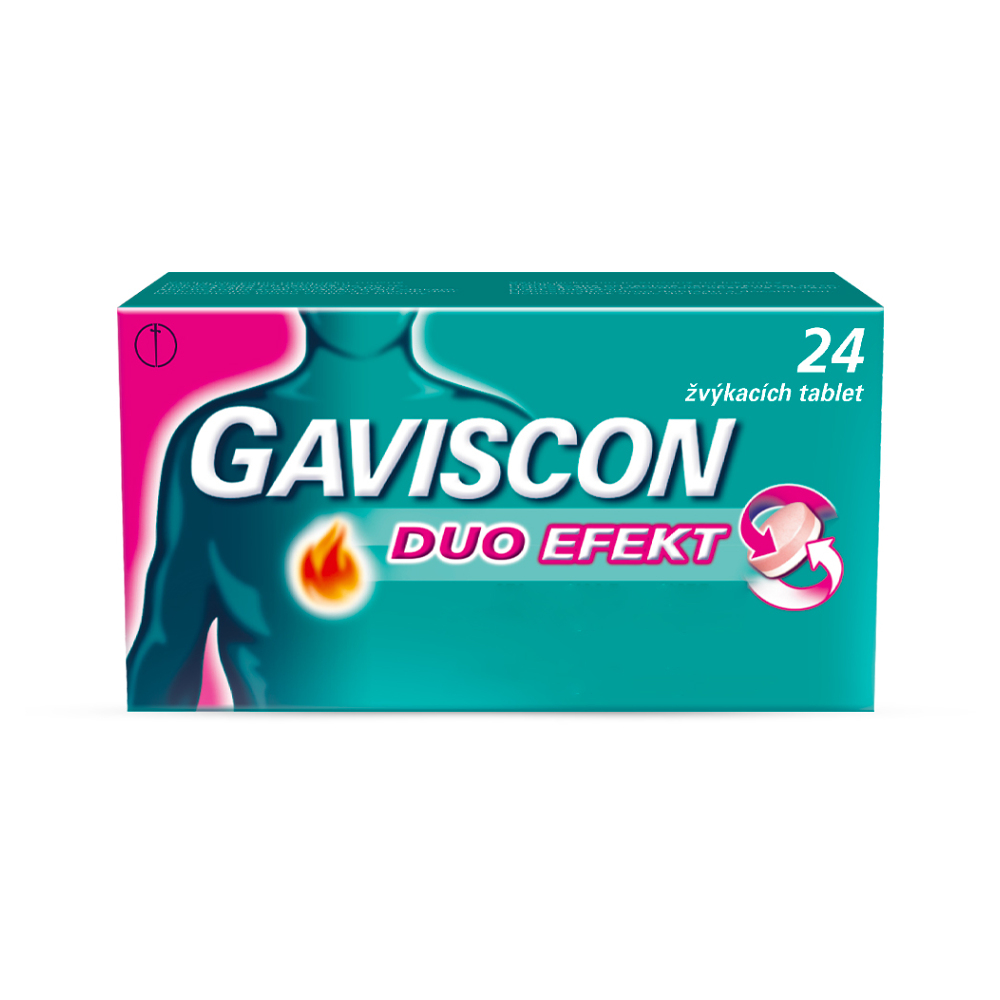Levně GAVISCON Duo Efekt žvýkací tablety 24 kusů