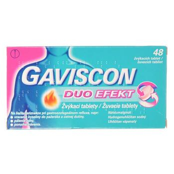 GAVISCON Duo Efekt 48 žvýkacích tablet