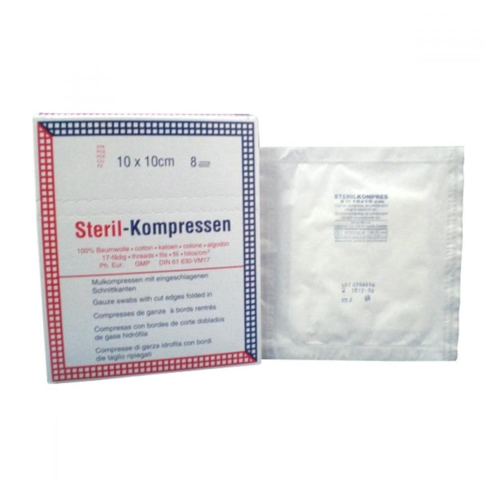 Gáza hydrofilní kompresní sterilní 10x10cm/5ks Steriwund
