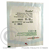 GÁZA hydrofilní skládaná komprese Gazin 5x5cm/2ks ()