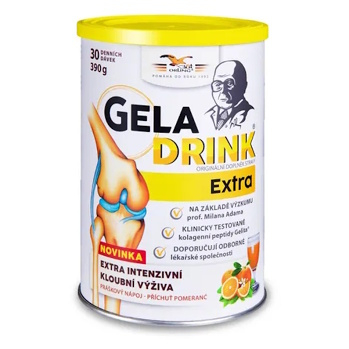 GELADRINK Extra práškový nápoj pomeranč 390 g (Na klouby) - Vícesložkové