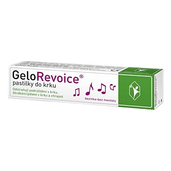 GELOREVOICE Pastilky do krku bezinka bez mentolu 20 kusů (Na bolest v krku) - Dezinfekční