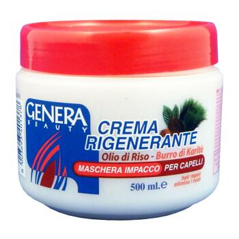 Genera - Regenerační vlasový zábal - Rýžový olej + Máslo Karité 500 ml