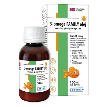 GENERICA 3-omega FAMILY olej 100 ml (Omega 3 a rybí olej)