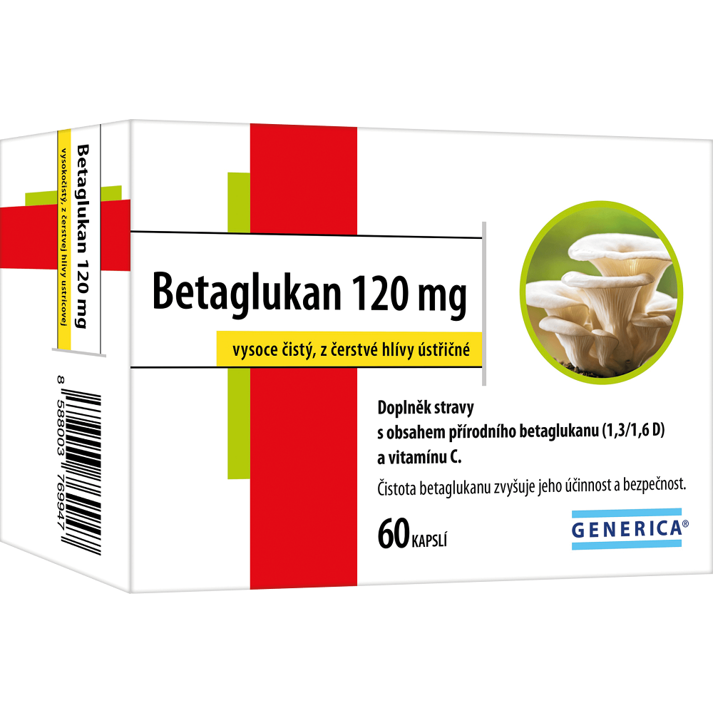 Levně GENERICA Betaglukan 120 mg 60 kapslí