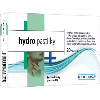 GENERICA Hydro pastilky máta 20 kusů (Bolest v krku)