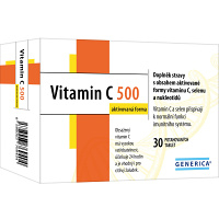 GENERICA Vitamín C 500 mg aktivovaná forma 30 potahovaných tablet