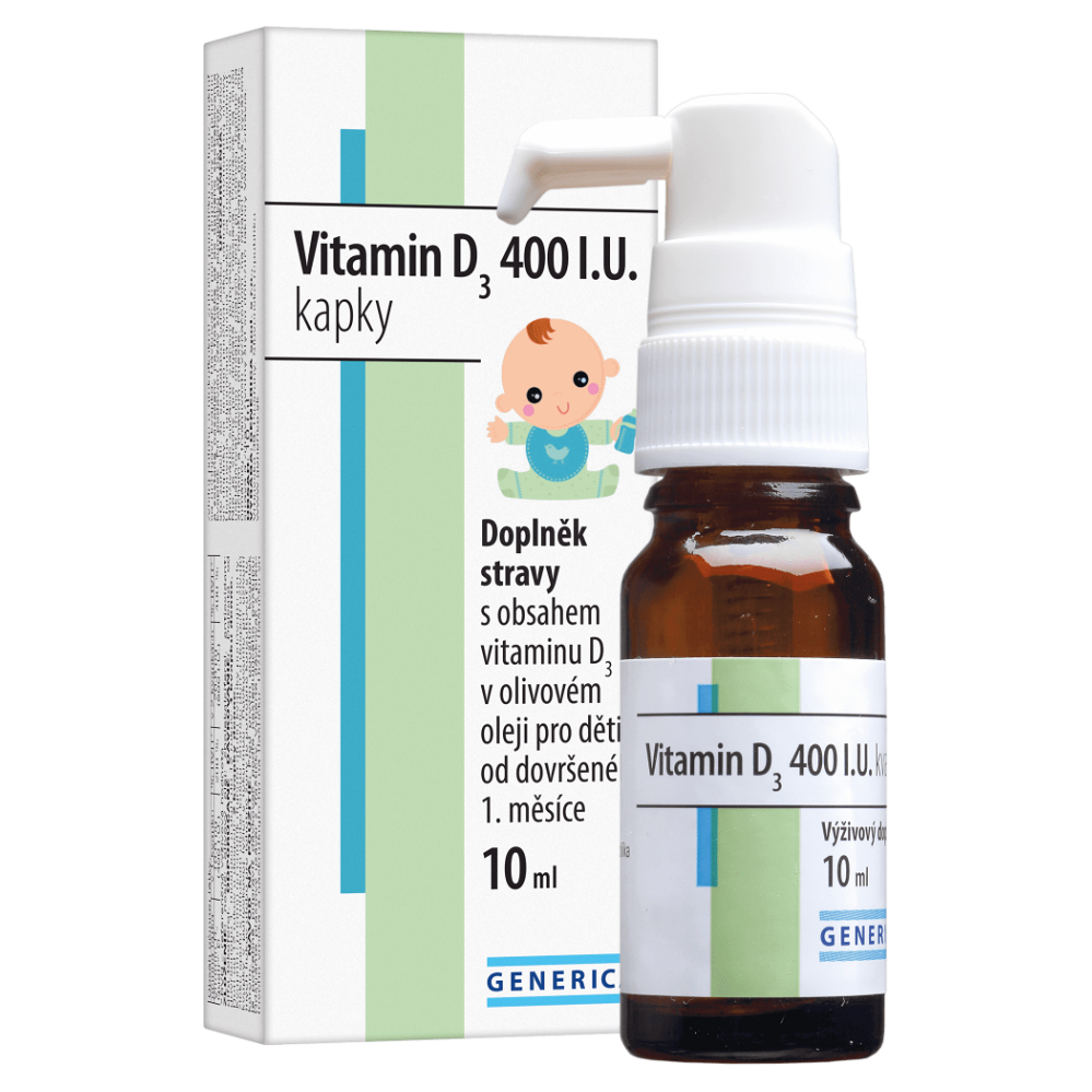 E-shop GENERICA Vitamin D3 400 I.U. kapky 10 ml