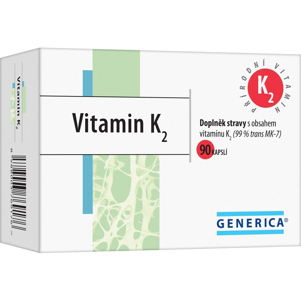Levně GENERICA Vitamin K2 90 kapslí