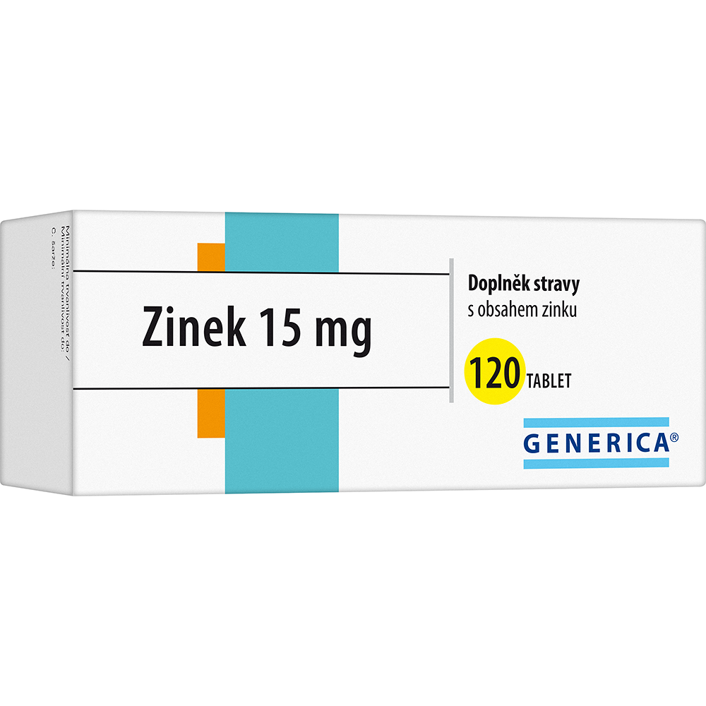 E-shop GENERICA Zinek 15 mg 120 tablet
