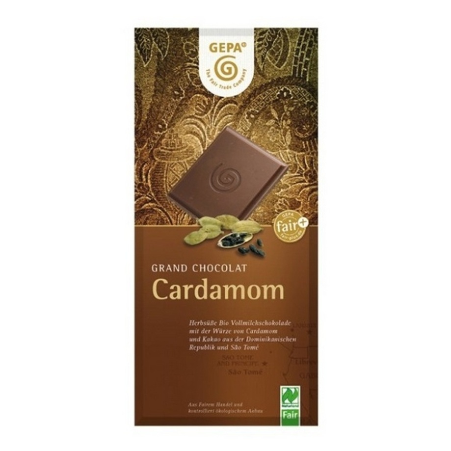 Levně GEPA Mléčná čokoláda s kardamomem BIO 100 g