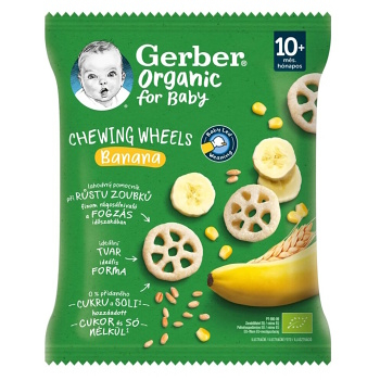 GERBER Křupavá kolečka s banánem 10m+ 28 g (Sušenky, piškoty a dětské křupky)