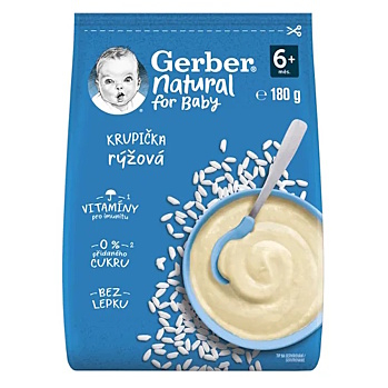 GERBER Natural rýžová krupička 180 g (Nemléčné kaše) - Instantní