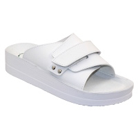 SANTÉ Birke Comfort dámské bílé zdravotní pantofle na suchý zip 1 pár, Velikost obuvi: 37