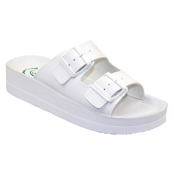 SANTÉ Birke pantofel bílý, Velikost obuvi: 43 (Pracovní ortopedická obuv)