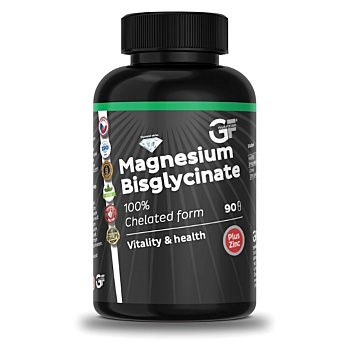 GF NUTRITION Magnesium bisglycinate + zinek 90 kapslí (Hořčík, magnézium) - Vícesložkové