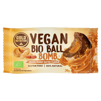 GOLDNUTRITION Vegan ball bomb arašídové máslo 30 g BIO