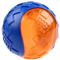 GIGWI Ball Míček pro psy transparentní modro/oranžový 6,4 cm