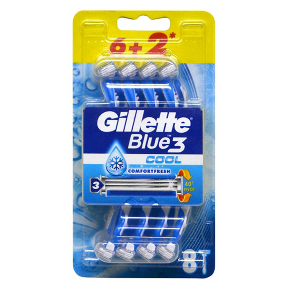 GILLETTE Blue3 Cool Jednorázový holící strojek holítka 8 ks