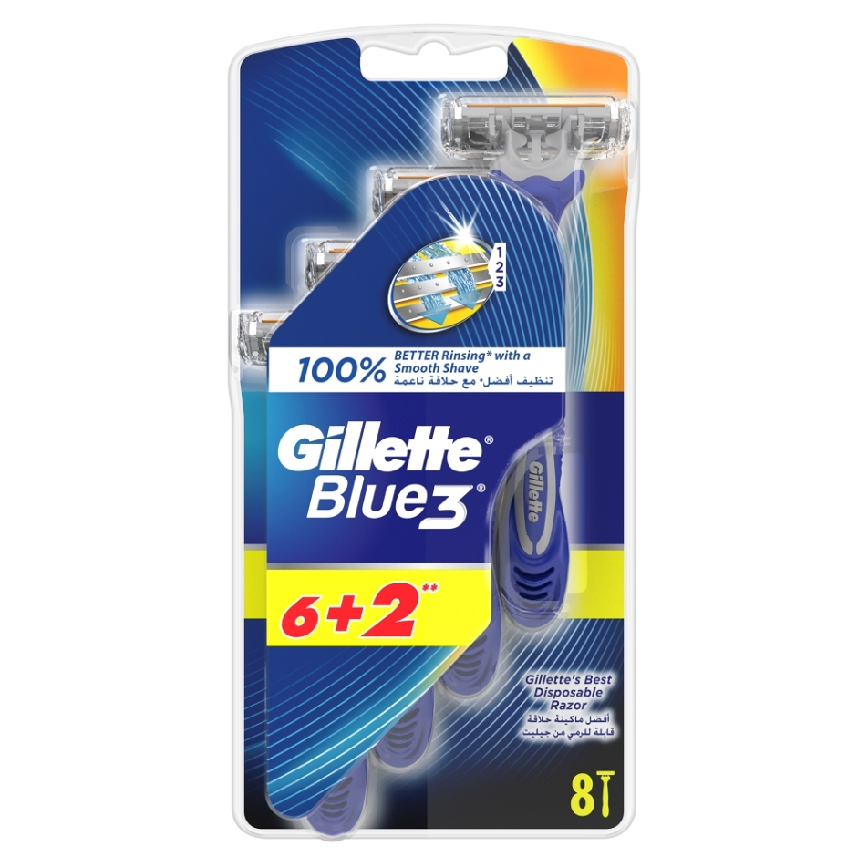 E-shop GILLETTE Blue3 Jednorázový holící strojek 6 + 2 ks