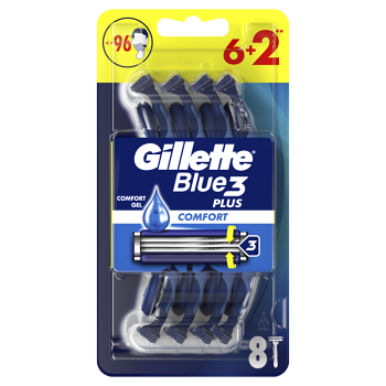 GILLETTE Blue3 Jednorázový holící strojek 6 + 2 kusy (Jednorázové holicí strojky)