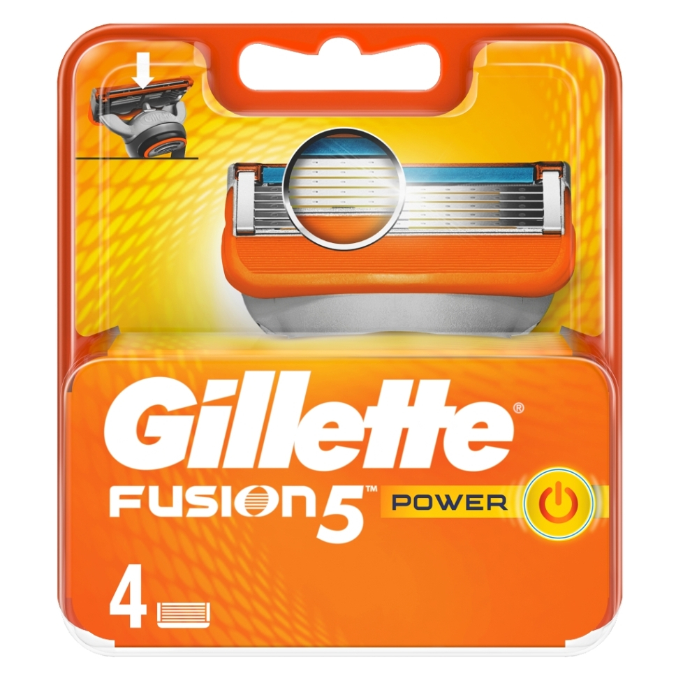 Levně GILLETTE Fusion5 Power Náhradní hlavice pro muže 4 ks