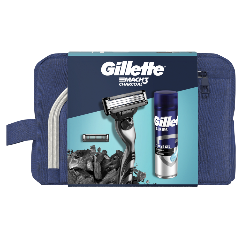 GILLETTE Mach3 Charcoal taška Dárkové balení